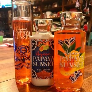 Bath & Body Works Agave Papaya Sunset Set